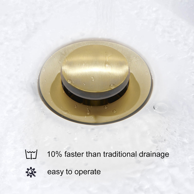 CREA PopUp Bathroom Sink Drain Stopper with Overflow Wayfair Canada